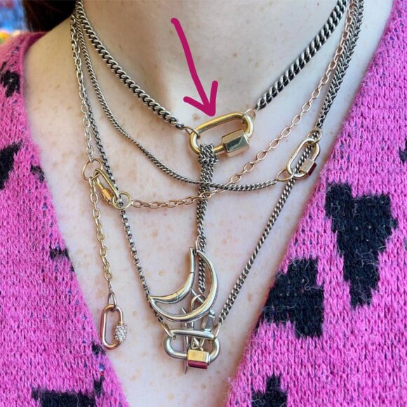 Marla Aaron Yellow Gold Chubby Medium Lock - Picture 6 of 7